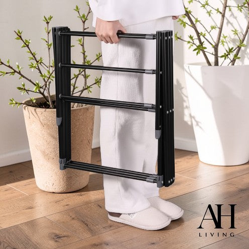 3-Tier Extendable Clothes Airer (Black)