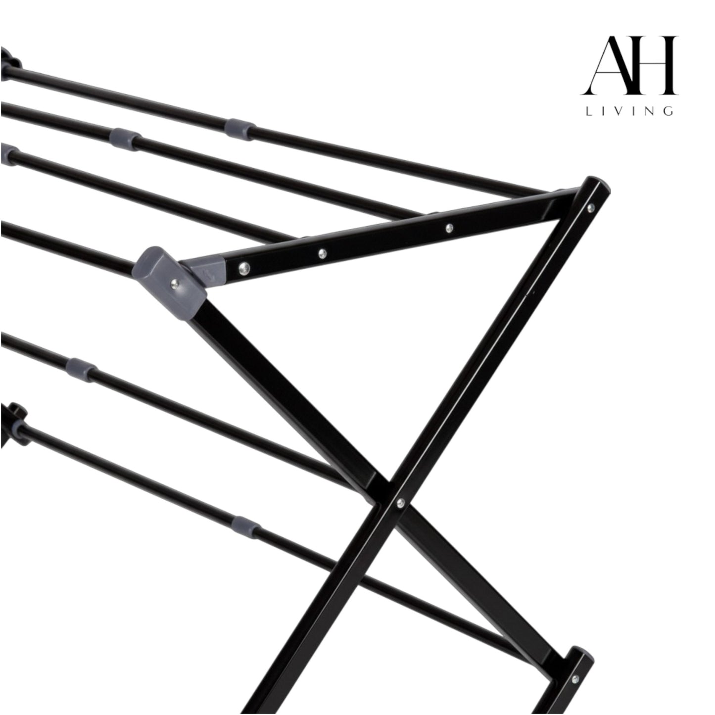 3-Tier Extendable Clothes Airer (Black)
