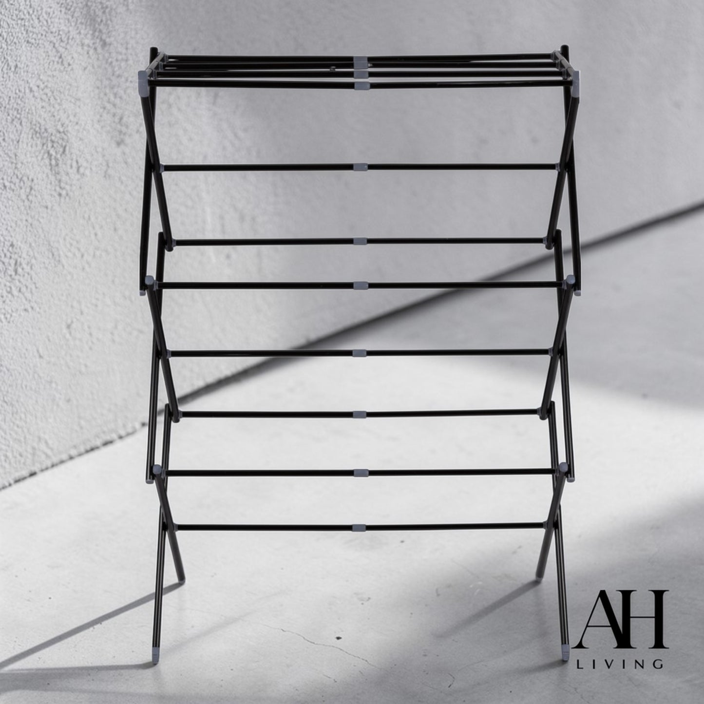 3-Tier Extendable Clothes Airer (Black)
