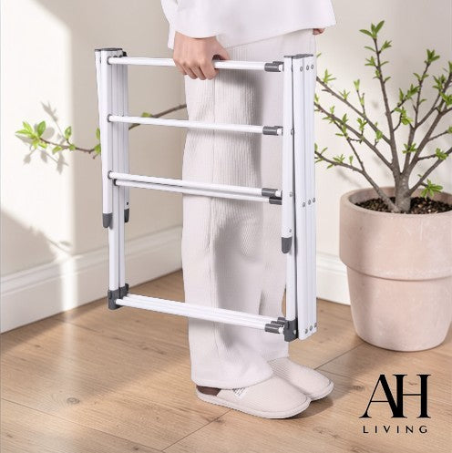 3-Tier Extendable Clothes Airer (White)